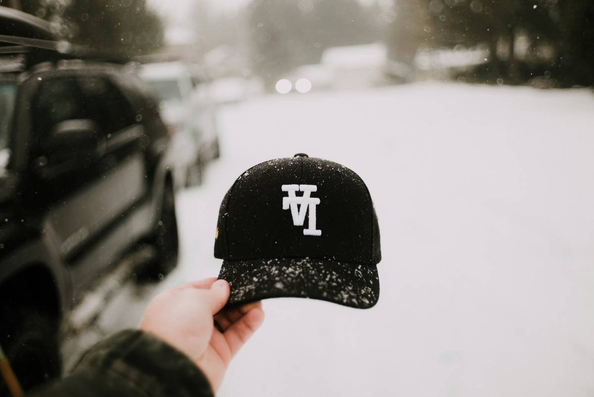 Hat in the snow in the Pacific Northwest