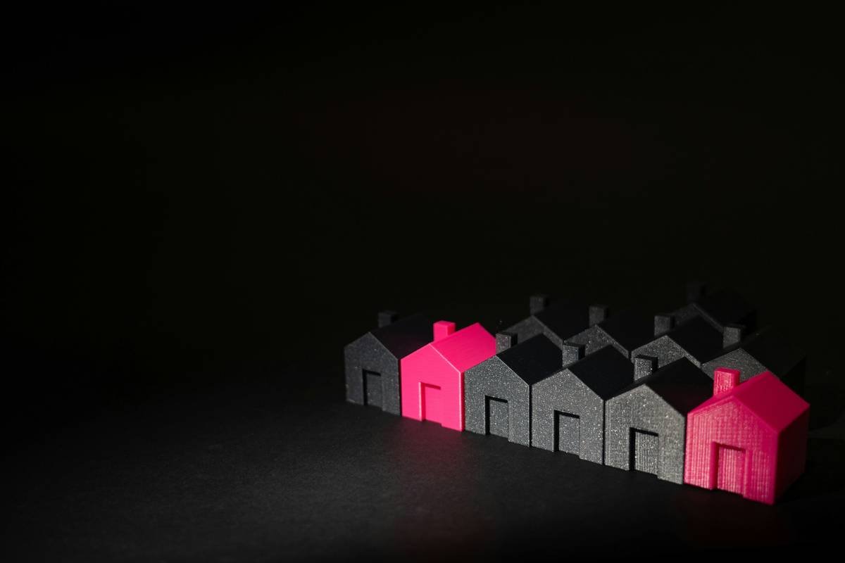 Real estate market background home choice buy house