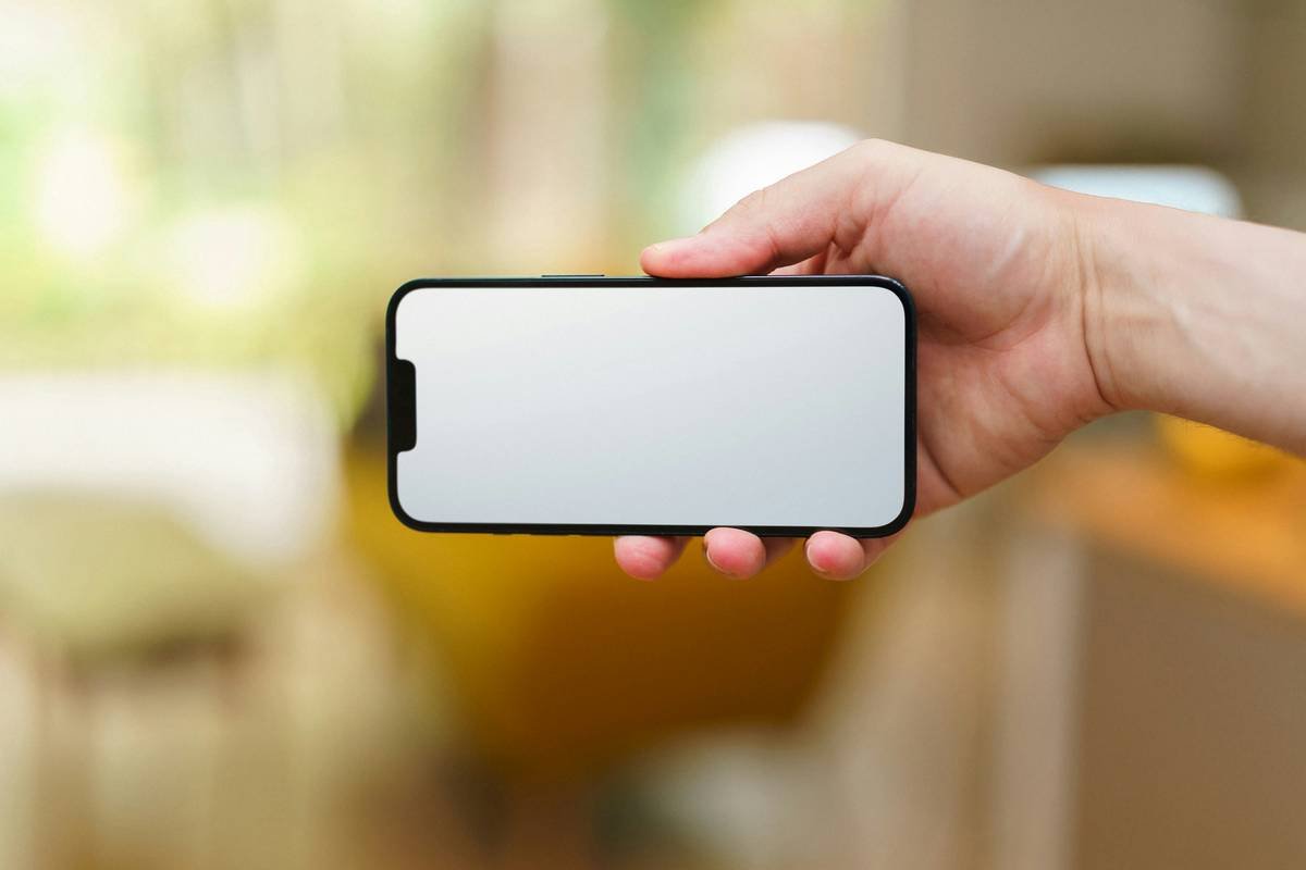 smartphone screen mockup home interior